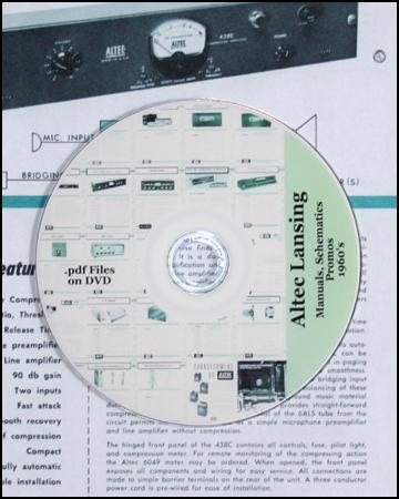 VintageWindings Vintage Altec Lansing Manual Schematic DVD